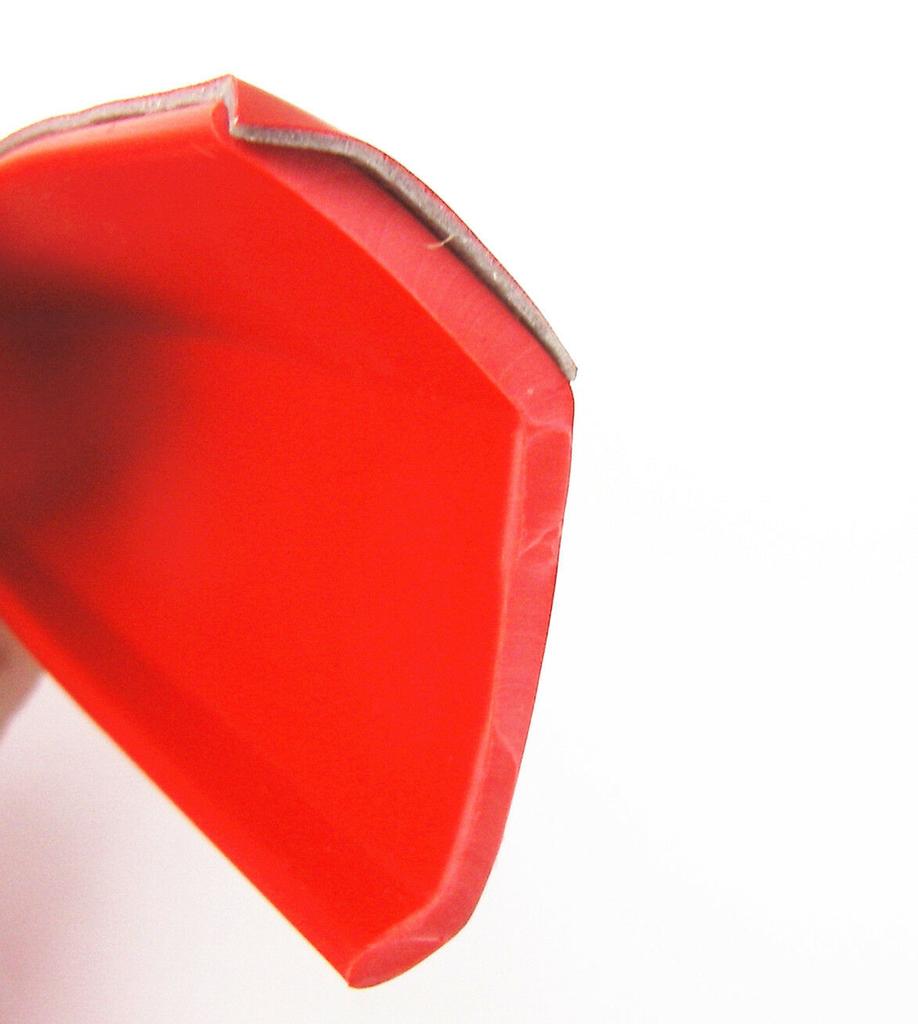 2.5M Red Rubber Car Front Bumper Spoiler Lip Splitter Valance Chin Protector Kit