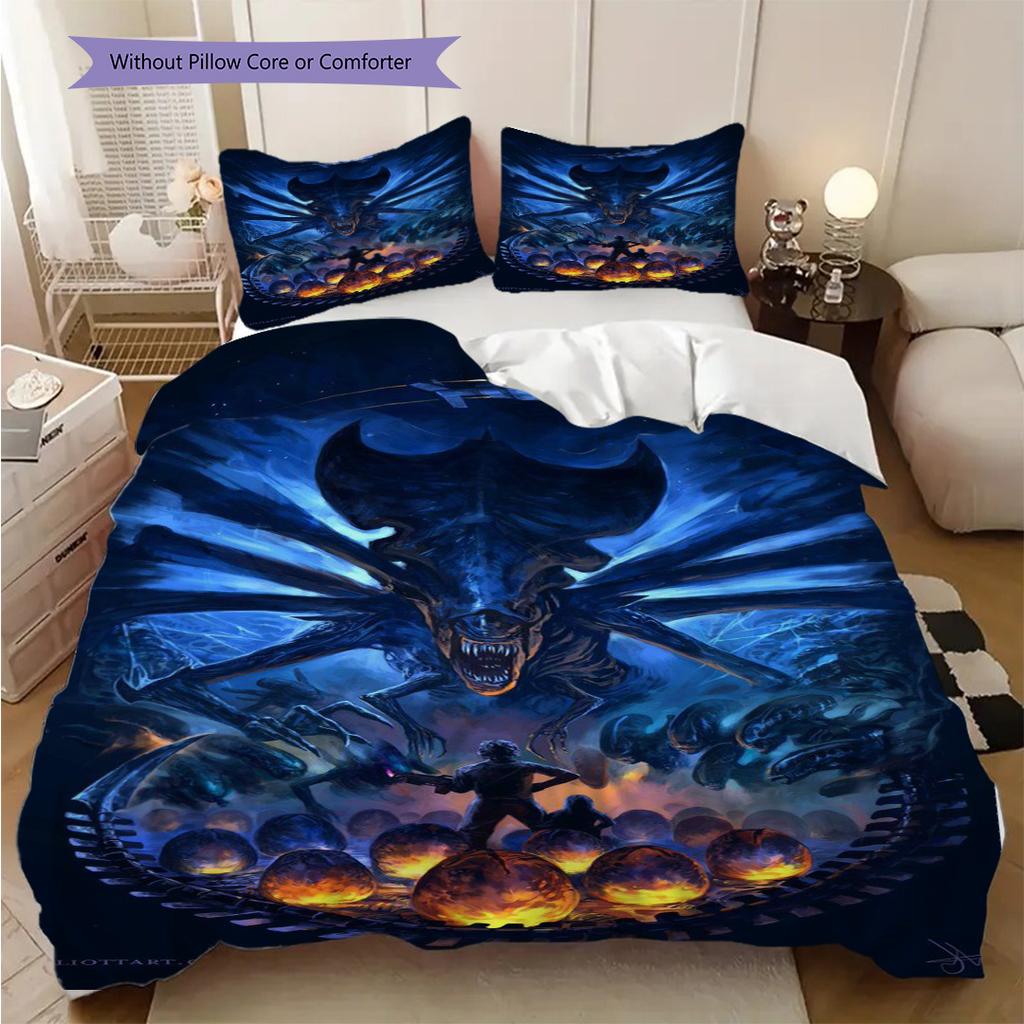 Predator Vs Alien Final Showdown Bedding 1 Duvet Cover 2 Pillowcase Without Core Soft And Comfortable Christmas Birthday Gift Bedding Set