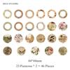 Journamm 44-46pcs Vintage Stickers Cute Flower Sticky DIY Scrapbooking Decor Junk Journal Collage Photo Album Sticker Stationery