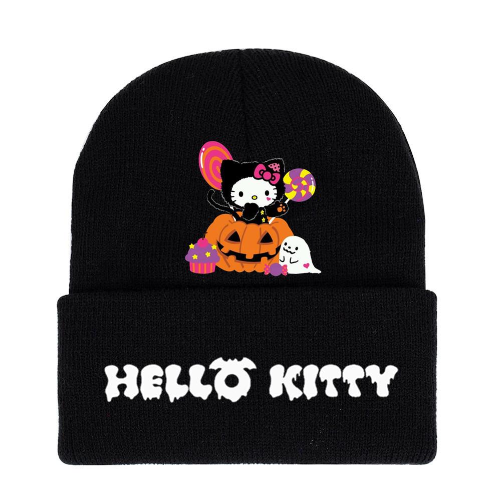 Halloween Printed Knit Cap For Winter Teens And Cartoon Enthusiasts