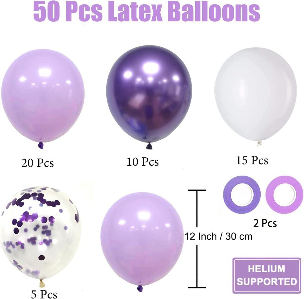 Stylish Birthday Party Purple Balloon Garland Decoration