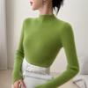 Women's Angora Red Slim-Fit Cashmere Sweater: New Autumn/Winter Style, Thickened Half-High Collar.