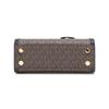 Michael Kors Chantal Classic Logo Pebbled Tote Bag Women Tote Black Brown 32R3G7CC0B-BROWN-BLK