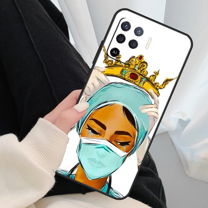 Cartoon Medicine Doctor Nurse Case For Oppo A40 A60 A80 A5 Pro A15 A16 A17 A57 A77 A94 A74 A54 A76 A96 A18 A38 A58 A78 A98