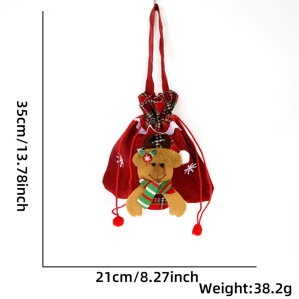 Christmas Candy Cartoon Bags For Kids Featuring Snowman Bear And Santa Designs