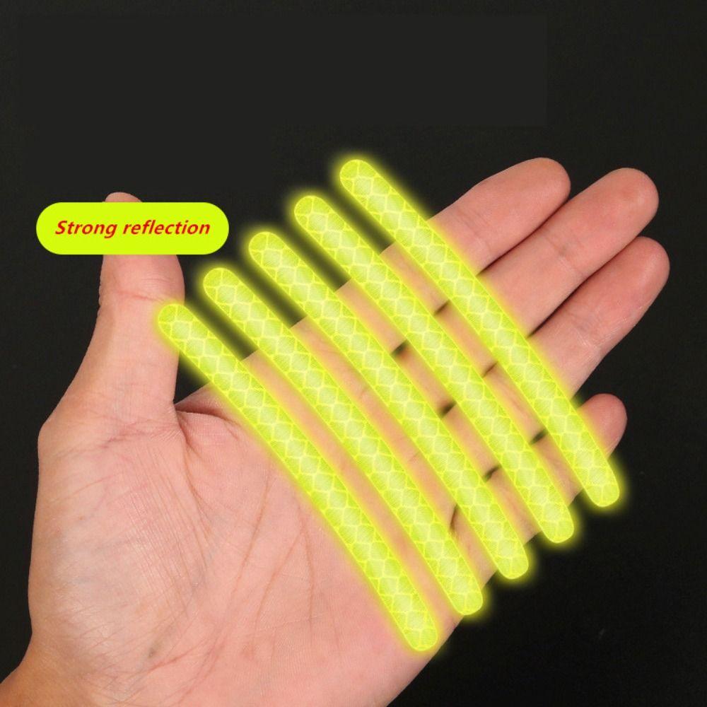 Warning Sticker Car Hub Reflective Sticker Motorcycle Wheel Sticker Tire Rim Reflective Stripes