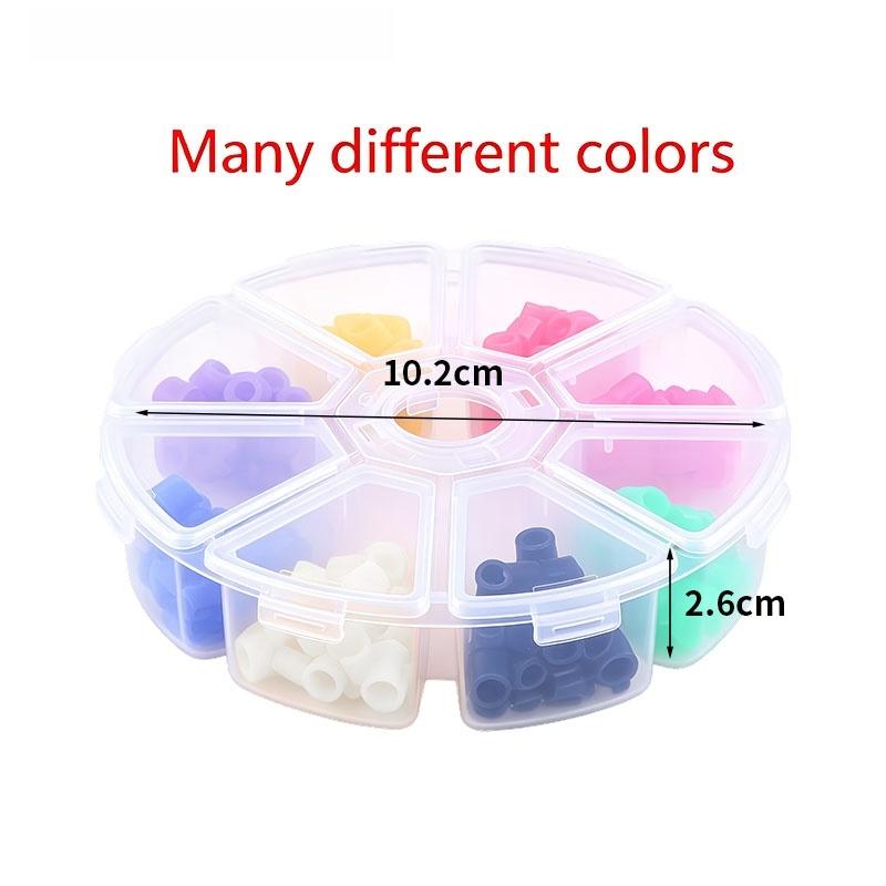 1Box Dental Silicone Identification Rings for Instrument Labeling, Disinfection, Sorting, and Sterilization; Heat-Resistant