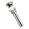 Pop Up Sink Drain with Overflow Sink Vessel Drain Stopper Stainless Steel Quick Drainage Chrome Polished Sink Parts for