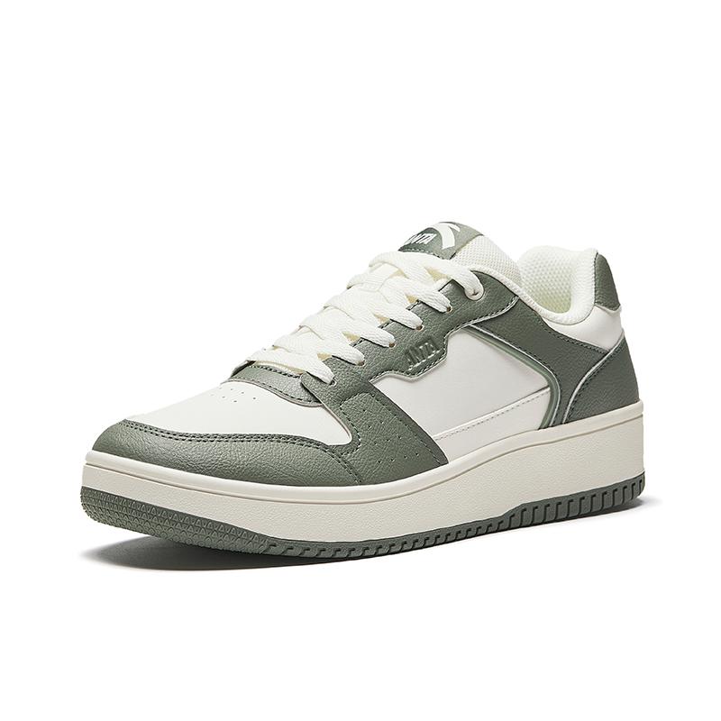 Anta Bamboo Break Casual Comfortable Simple Versatile Non-Slip Wear-Resistant Low-Top Skate Shoes Men Sneaker White Green 112448010-6