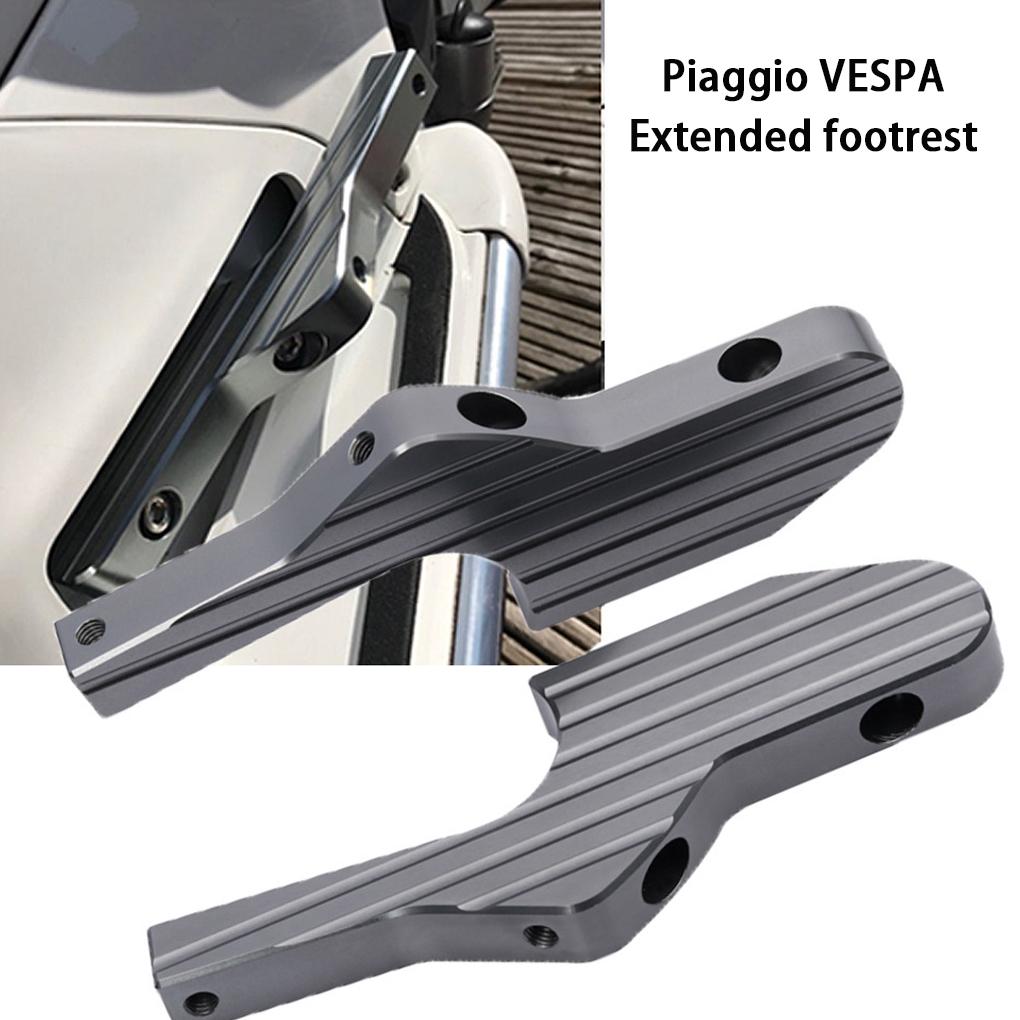 Aluminum Foot Peg Extensions Extended Footpegs for Vespa GT GTS GTV 60 125 200 250 300 300ie Vespa Motorcycle Parts