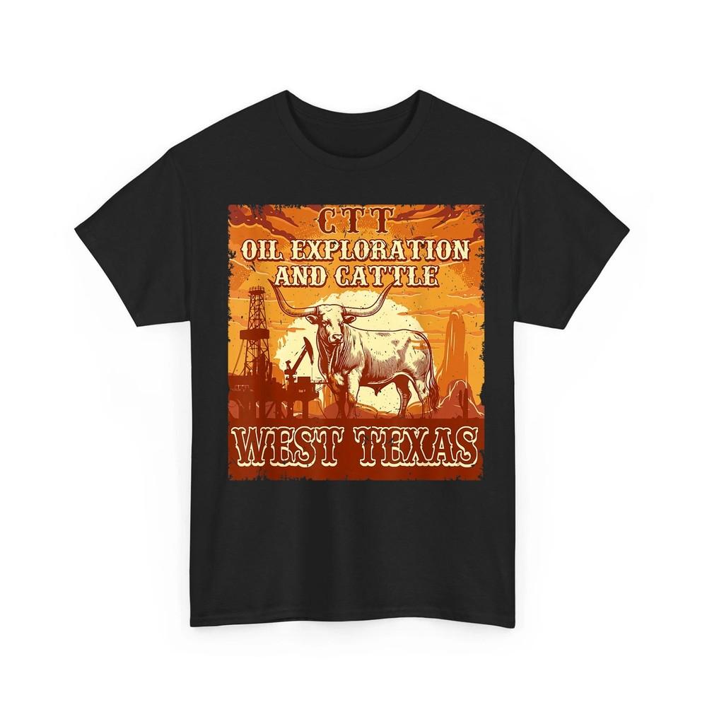 CTT Oil Exploration amp; Cattle Company Texas Retro Unisex TShirt Unisex T-Shirt XL