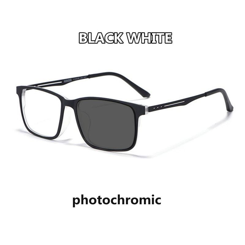 Ultra-Light Pure Titanium Blue Light Blocking Reading Glasses Men Photochromic Large Frame Eyeglasses for Outdoor Business