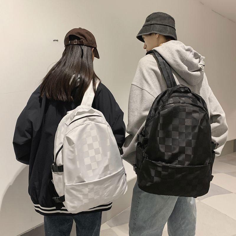 School Bag Middle School Student Ins Trendy Cool Large Capacity Junior High School High School Backpack Korean Version Trendy Casual Backpack