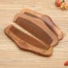 Solid Wood Peach Comb for Head Massage - Engraved Design for Women & Men
