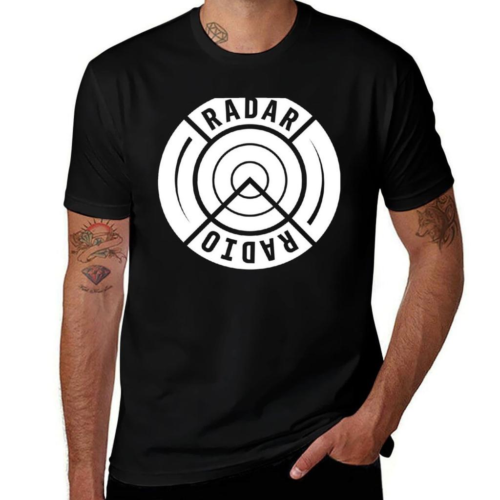 Radar Radio Back Print White Grime Tshirt Big Size Crew Neck Tshirt