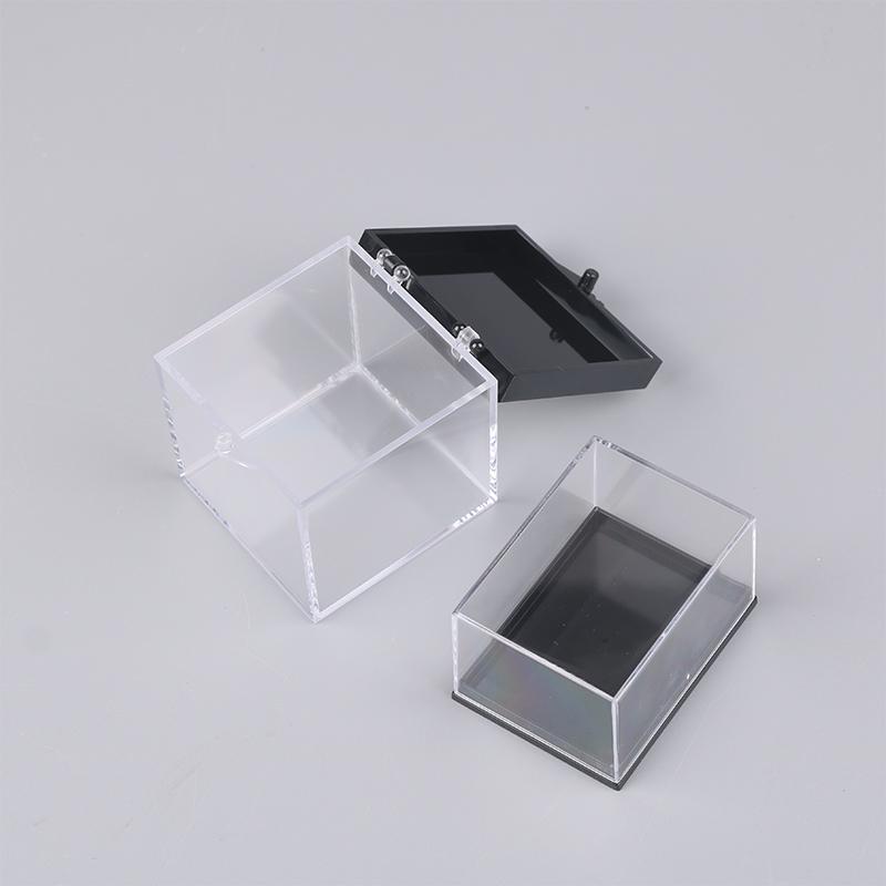 1Pc Storage Boxes Lids Gemstone Display Coin Clear Container Specimen Mini Square Cube Acrylic Case Rough Mineral Standard
