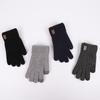 Men's Warm Gloves Winter Touch Screen Plus Fleece Gloves Cold Warm Wool Knitted Gloves