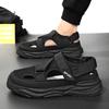 Men's wrapped toe high-end sandals summer outdoor casual beach shoes breathable sports slippers thickening soft bottom non-slip