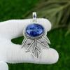 Natural Sodalite Gemstone Pendant 925 Sterling Silver Indian Jewelry For Women