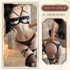 Man Wants Erotic Underwear Women's European and American Hollow Design Bra Set with Steel Ring Gathered Around The Neck Sexy Uniform 9278