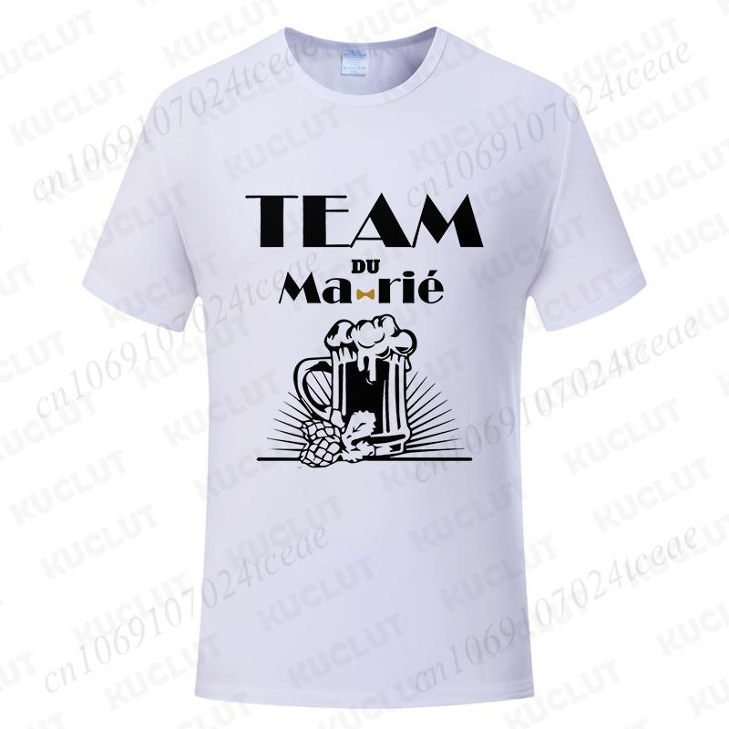 Fashion Single Farewell Tops French Boyfriend Bachelor Party T-shirts Evg Future Team Groom Man Shirt Wedding Father's Day Tees