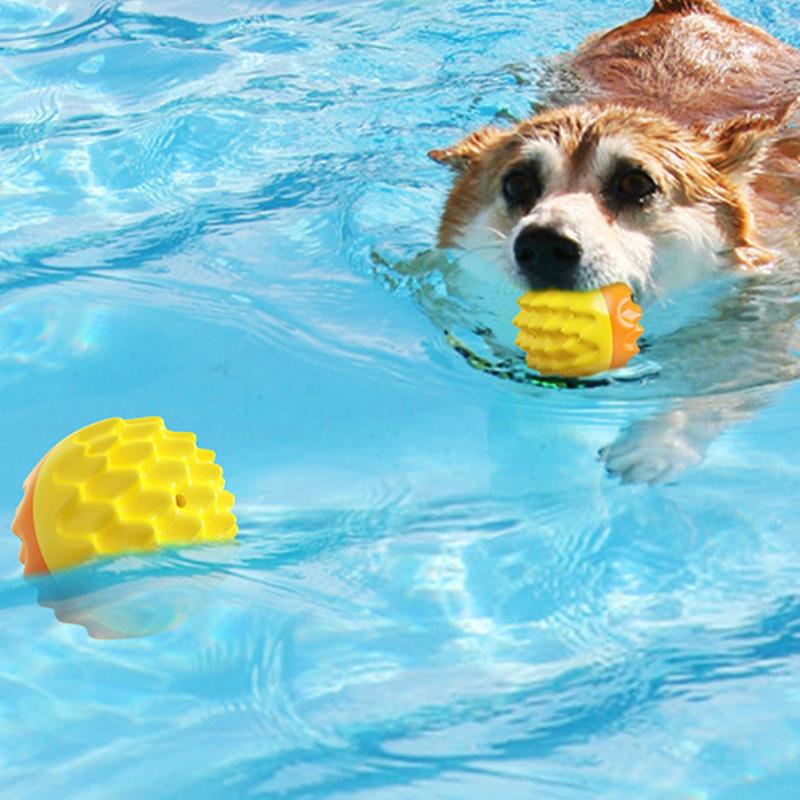 Interactive Dog Squeaky Chewing Balls Puppy Chew Toy Tool Pet Stab Balls Cleaning Teeth Toys Balls for Small Medium Large Pet Dogs Cats