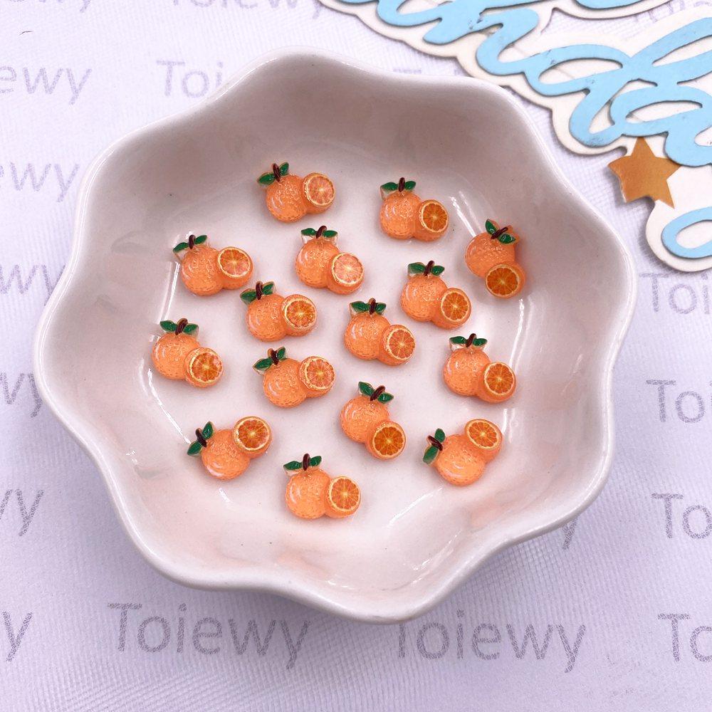 50pcs Resin Colorful Litchi Watermelon Cherry Lemon Strawberry Fruit Nail Art Flat Back Rhinestone Scrapbook DIY Jewelry Crafts