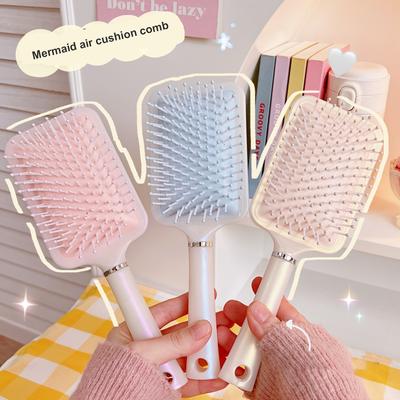 Peignes à Dents Larges à Coussin d'Air pour Femmes Brosse Massage Cuir Chevelu Peigne Évidé Outils pour la Maison le Salon le Coiffeur