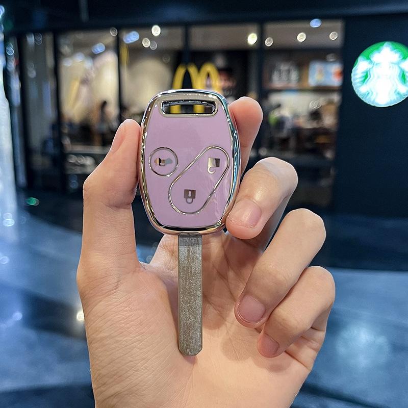 Husa pentru chei de mașină din Tpu cu 2/3 butoane pentru Honda Fit CIVIC JAZZ Pilot Accord CR-V Freed Freed Pilot StepWGN Insight Protector