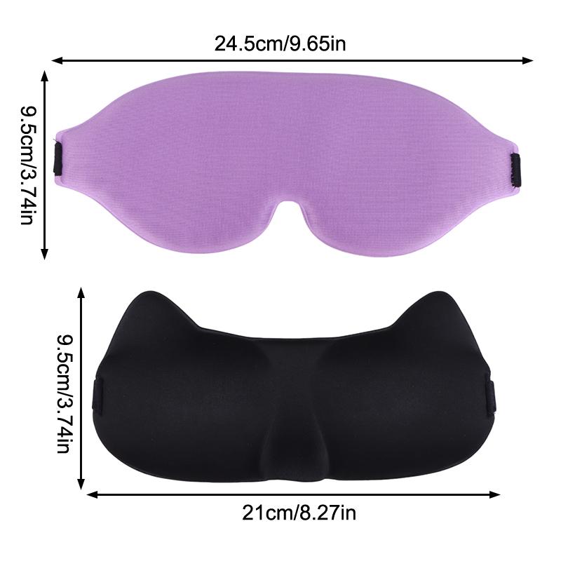 3D Sleeping Eye Mask Soft Skin-Friendly Breathable Light Blocking Eye Cover Travel Rest Lunch Break Blockout Light Eyeshade