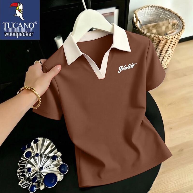 TUCANO Women's Short Sleeve Lapel Polo Quick-Dry Top