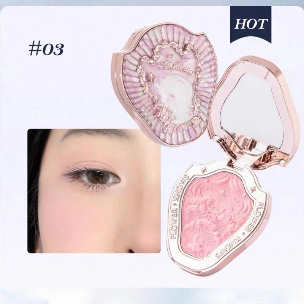 Flower Knows Schwan Ballett Samt Geprägtes Rouge Mattes Make-up Gepresstes Rouge Puder Palette Damen Geschenkset