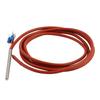 5X PT100 RTD Temperature Sensor 6Mmx80mm Class B 2M Silicone Gel Coated Wire Platinum Resistance Pt 100 Stainless Steel