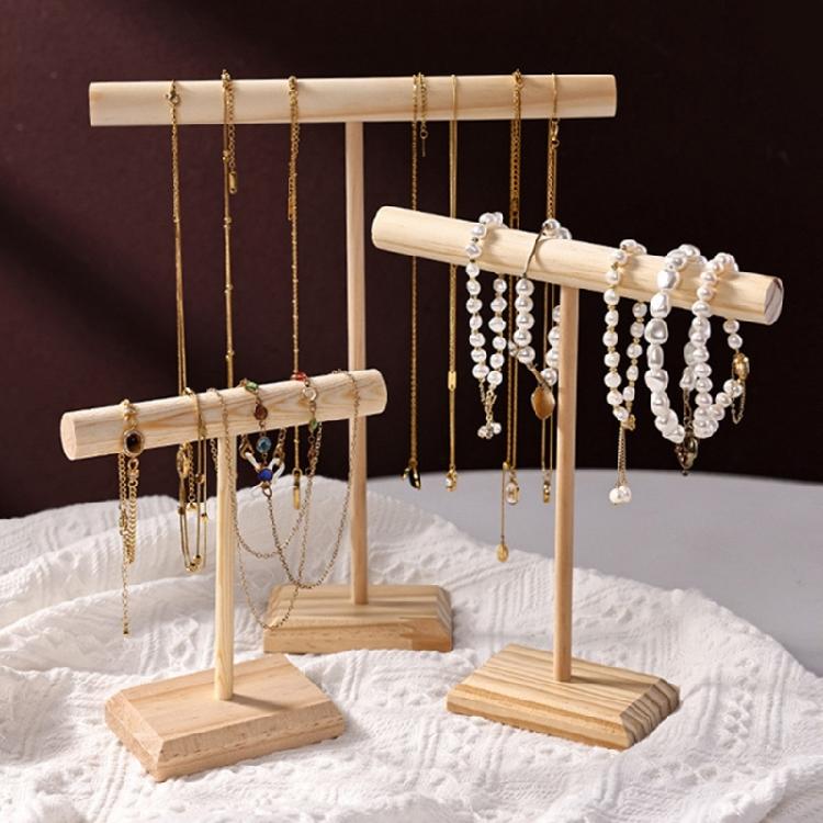 Simple Yet Stylish Wooden Holder for Bangles and Bracelets Handmade Necklace Display Stand for Home or Retail Use