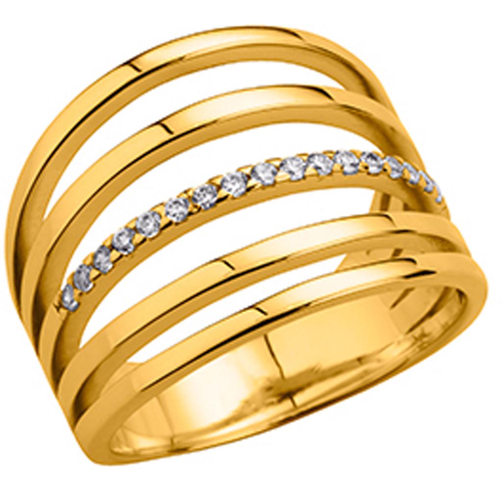 Ring vergoldet 'Sissi' weißgold - 15 mm