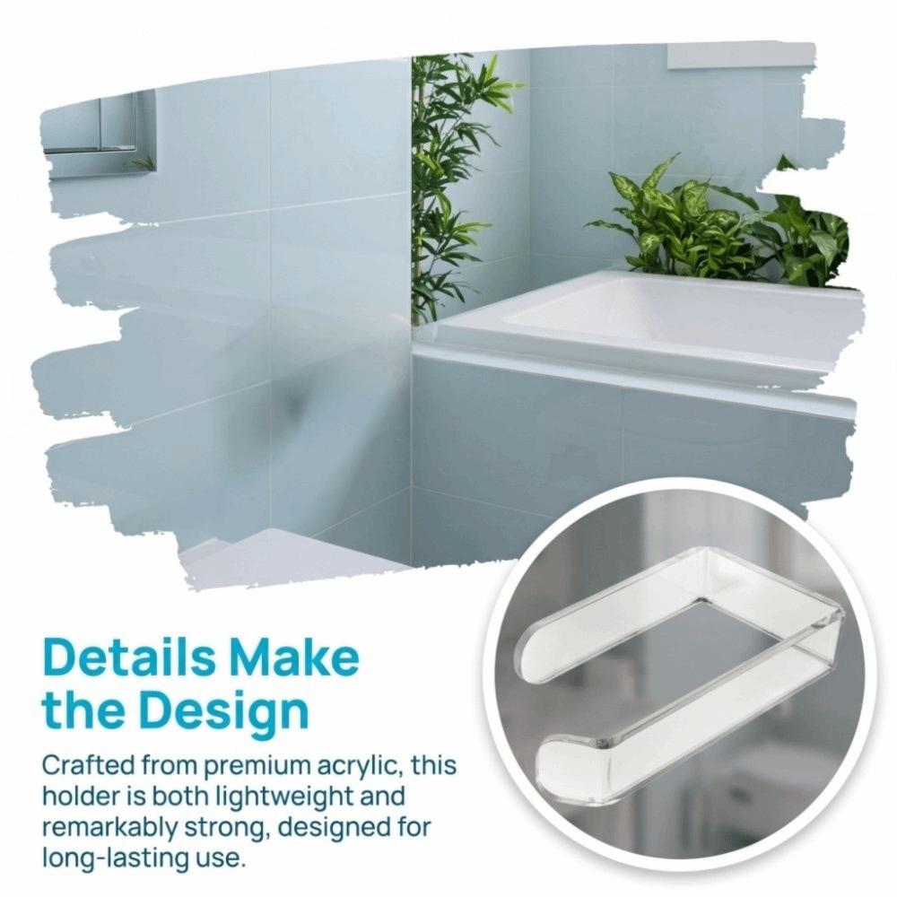 Acrylic Toilet Paper Holder Transparent Towel Storage Rack Durable Tissue Holder Home Office