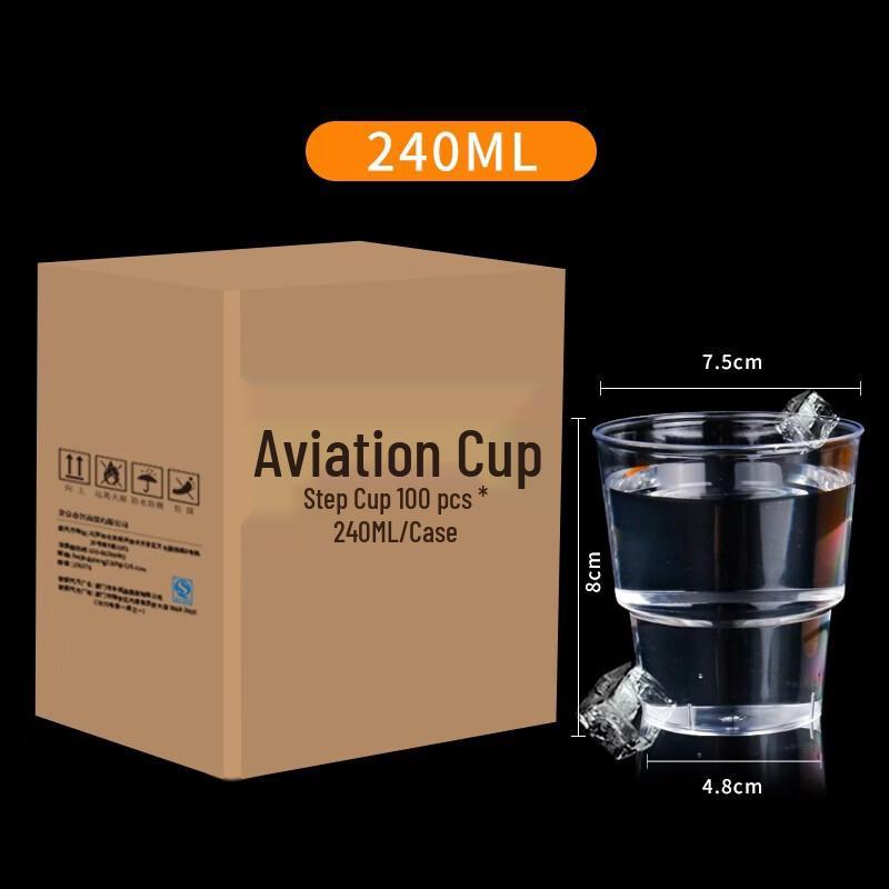 Qiao Xiuyuan 240ml Disposable Thickened Plastic Cups, 100 Count