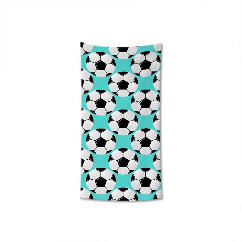 2025 New Football Beach Towel Soccer Themed Microfiber Bath Towel for Adults Seaside Quick Dry Towel