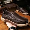 First Layer Cowhide Shoes Men's Shoes Business Casual Leather Shoes Men's High-end Leather Dad Shoes One-pedal Men