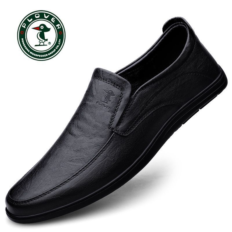 

HyPLOVER мужская обувь осень новая мягкая подошва повседневная кожаная обувь мужская обувь Doudou натуральная кожа дышащая папа кожа 38