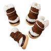 KX4B 4 Stück Haustier Hund Schuhe Anti-Rutsch Winddicht Schuh Booties für Outdoor Schuhe