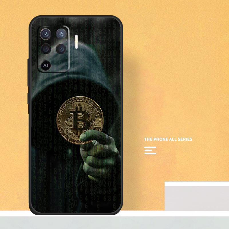 Bitcoins Coin Case For Oppo A74 A94 A54 A15 A17 A57 A6 A5 Pro A16 A76 A96 A40 A60 A80 A18 A38 A58 A78 A98