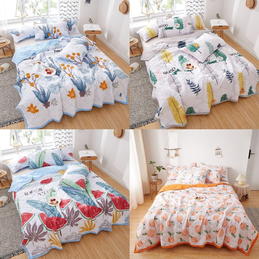 Summer Cool Air Conditioning Quilt Summer Single/Double Person Spring and Autumn Student Cartoon Blanket