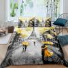 Vintage Eiffel Tower Comfortable Duvet Quilt Cover Pillowcase Bedding Set Children Bedroom Decoration Home Textile