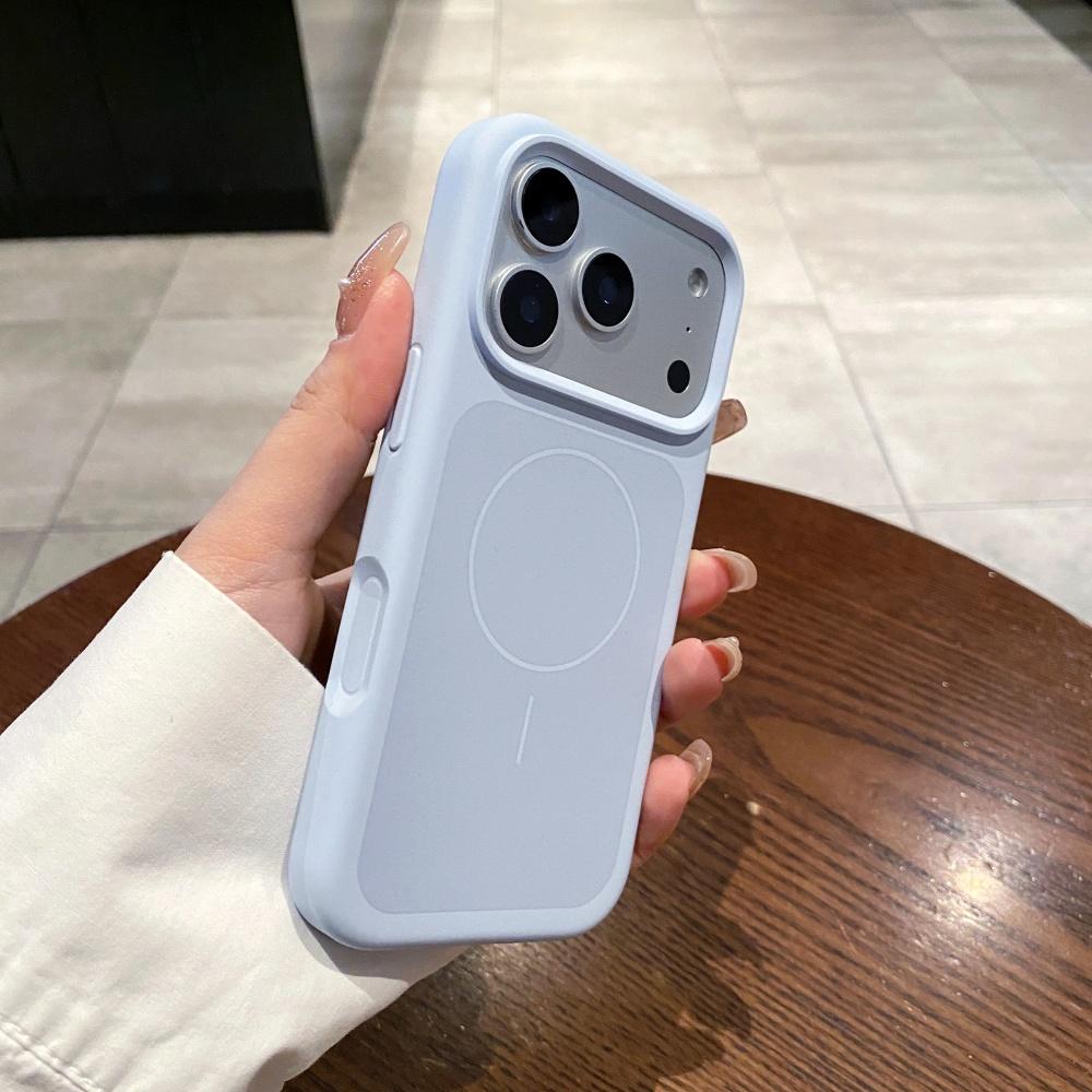 Original Pure Color Liquid Silicone for Magsafe Case For iPhone 17 Pro 17 Pro Max Large Window Skin Feeling Shockproof Cover