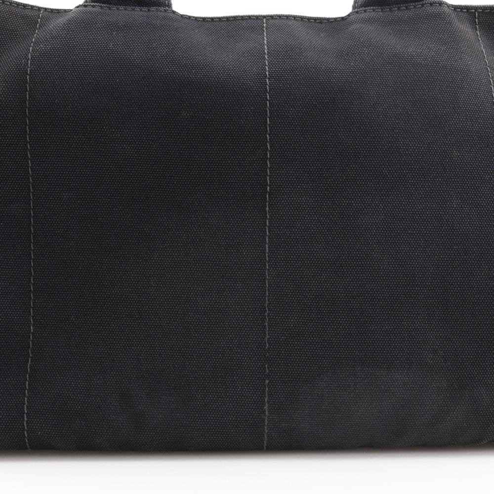 Prada Kanapa GM Handbag B1872O Bijou Studs Tote Bag NERO Black Canvas Women Used