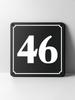 Metal House Number Sign, Black White Contrast, Outdoor Wall Decor for Home Street