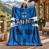 Club De Futboll Monterrey ICON Custom Name Flannel Blanket Personalized Soft Warm Plush Throw Blanket Customized Gift for Family Friends