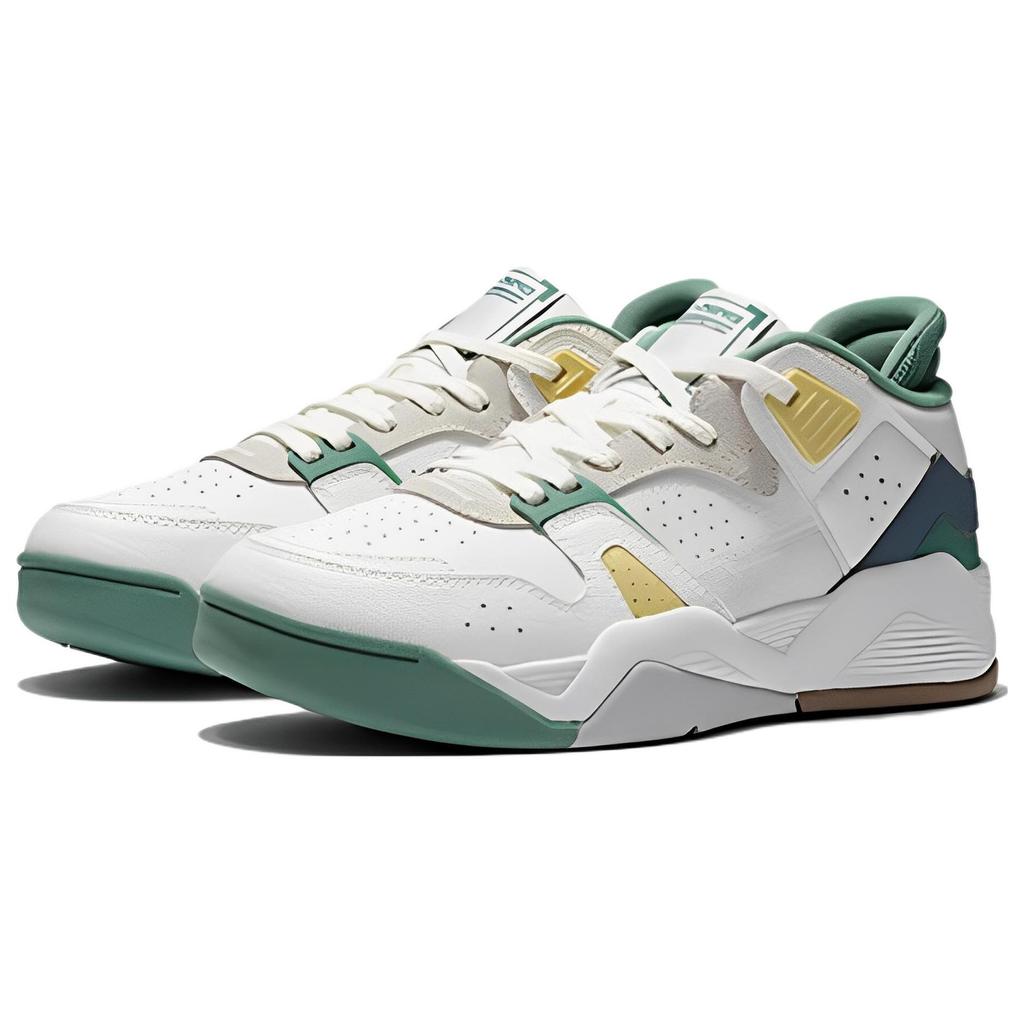 Li-Ning Durable Low-Top Retro Basketball Shoes Women sneakers White Green AGBS032-2