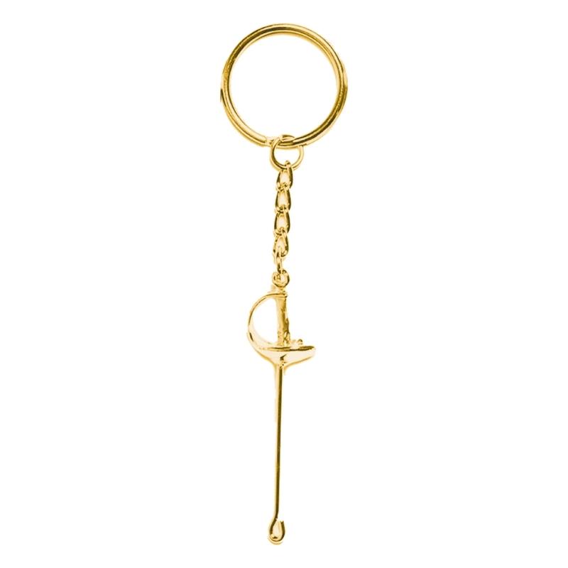 Creative Fencing Pendant Metal Keychain Bag Charm Keychain Accessories for Men Women Backpacks Handbag School Bag